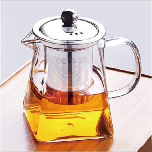 Glass Teapot With Stainless Steel Infuser and Lid 32oz: 32oz