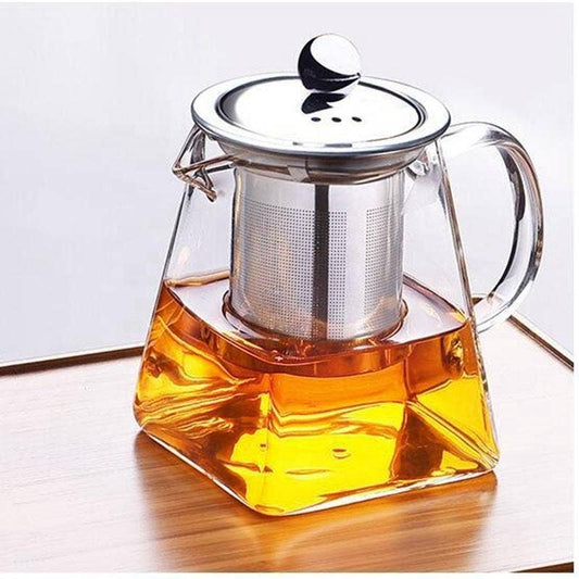 Glass Teapot With Stainless Steel Infuser and Lid 32oz: 32oz