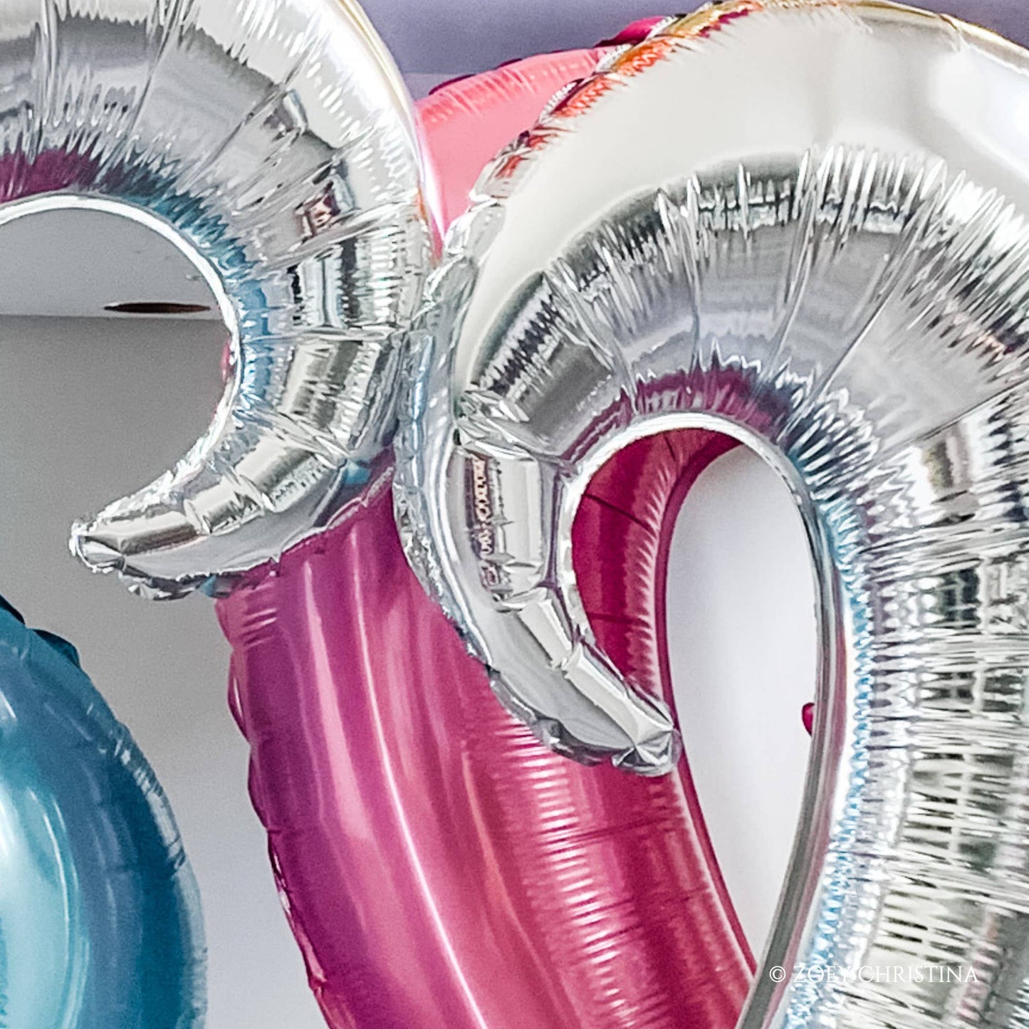 Jumbo Open Heart Shaped Balloon: Silver