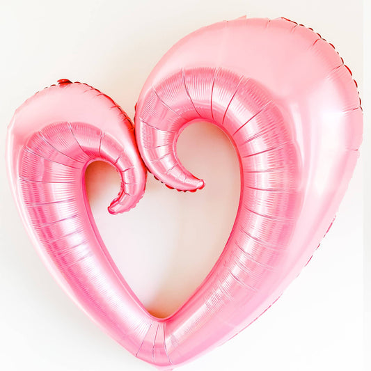 Jumbo Open Heart Shaped Balloon: Pink