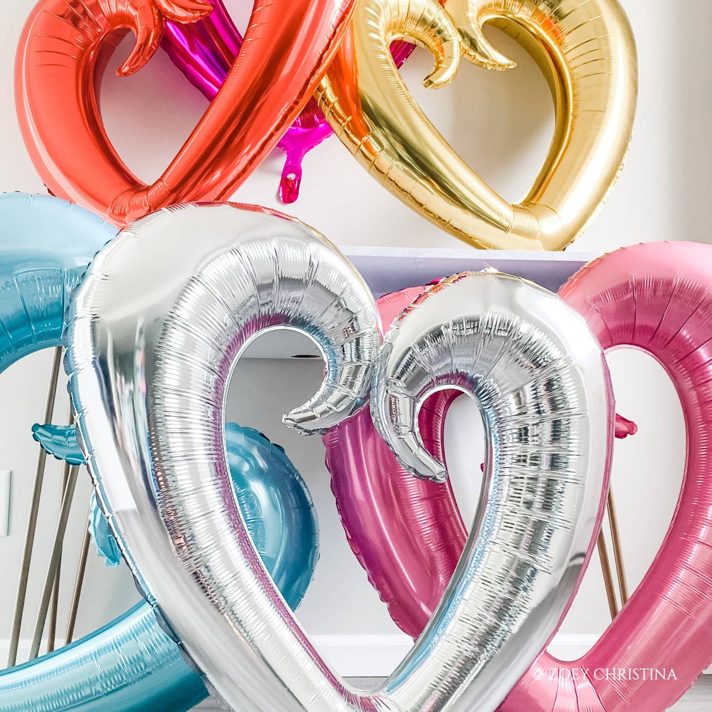 Jumbo Open Heart Shaped Balloon: Pink