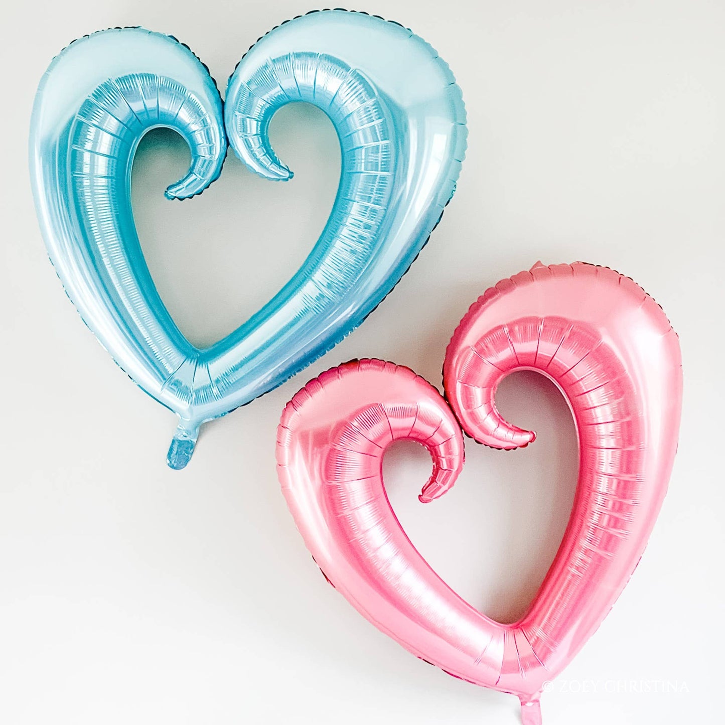 Jumbo Open Heart Shaped Balloon: Silver