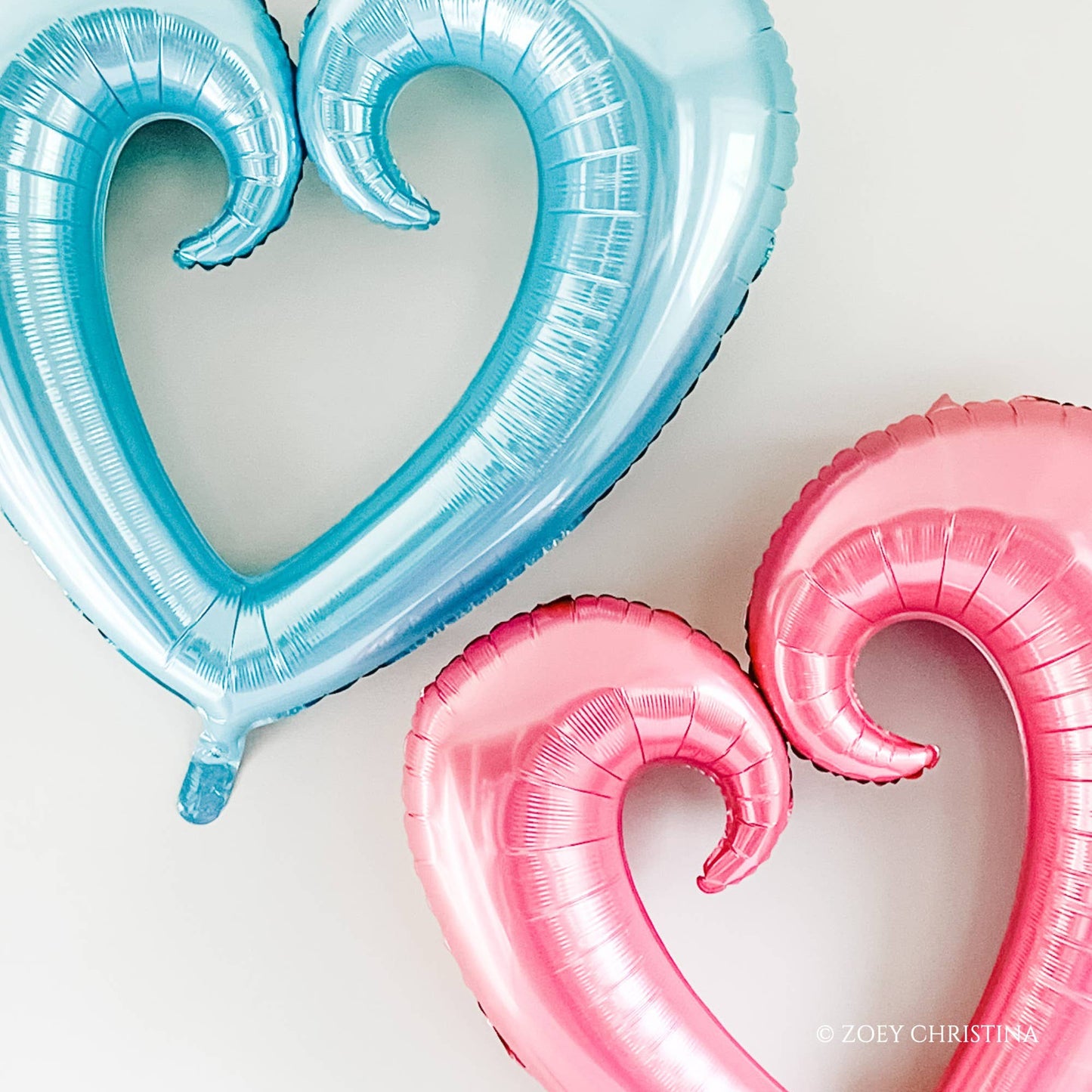 Jumbo Open Heart Shaped Balloon: Silver